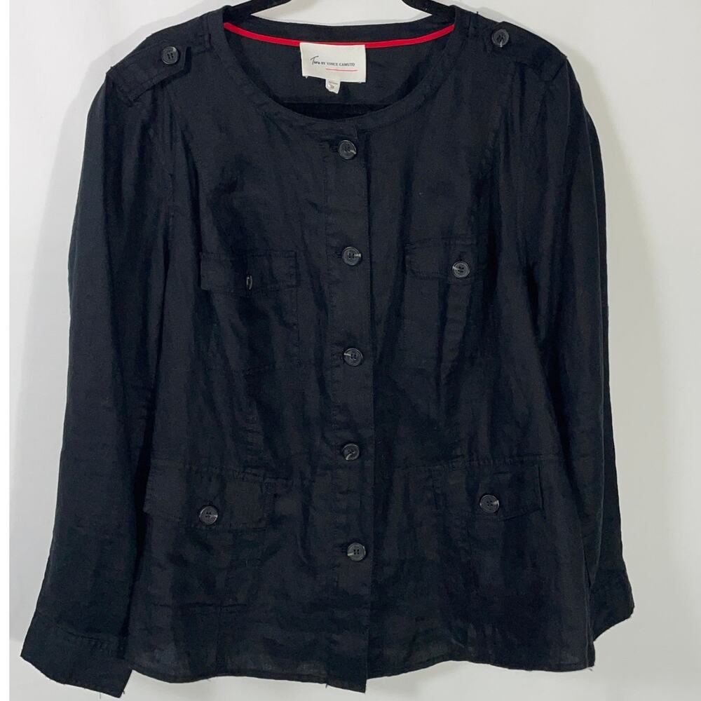 Two by Vince Camuto Linen Shacket - Women's Size 2X - 100% Linen